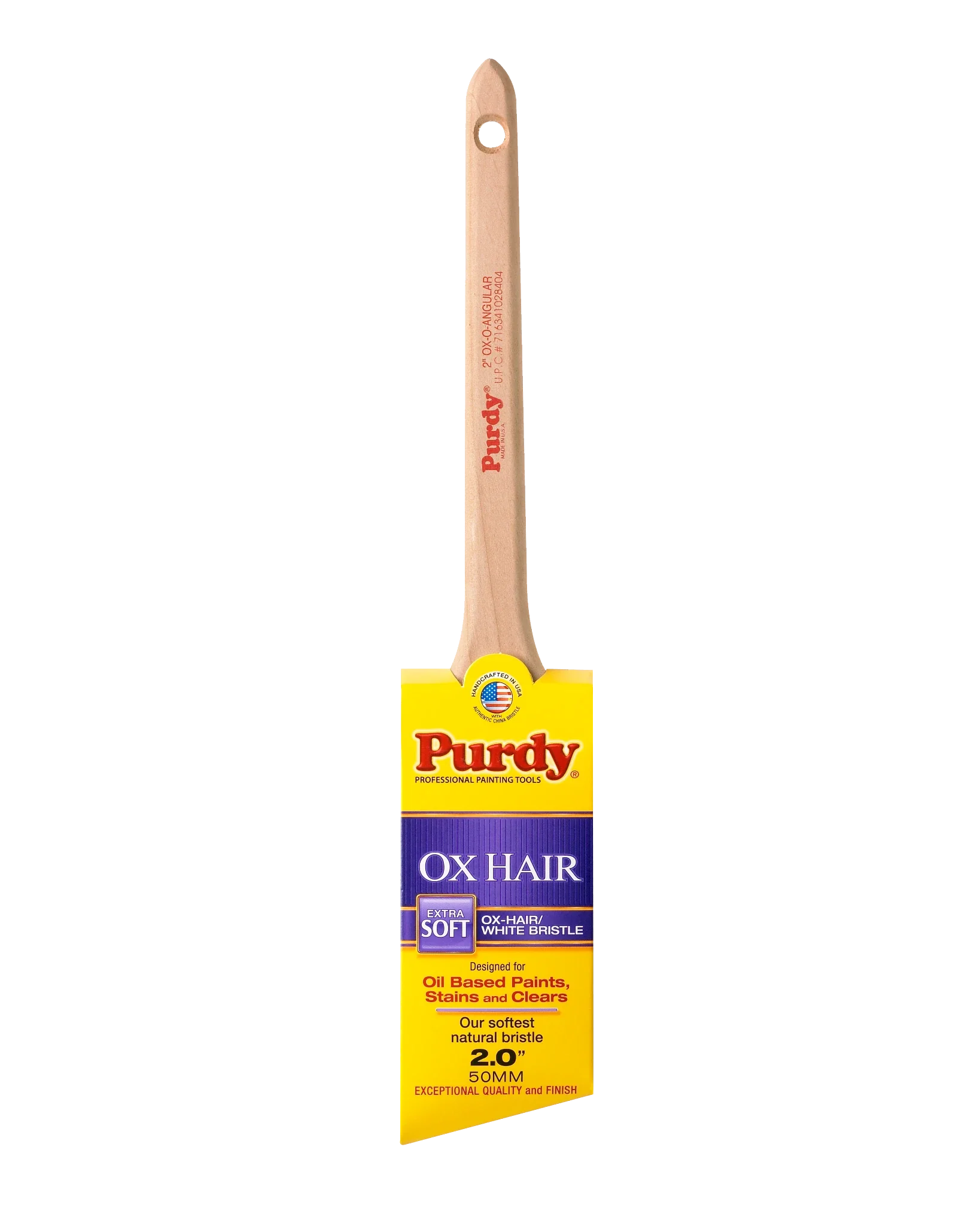 Purdy 144296015 Ox-O-Angular Angled Sash Paint Brush, Ox-Hair, 1-1/2"