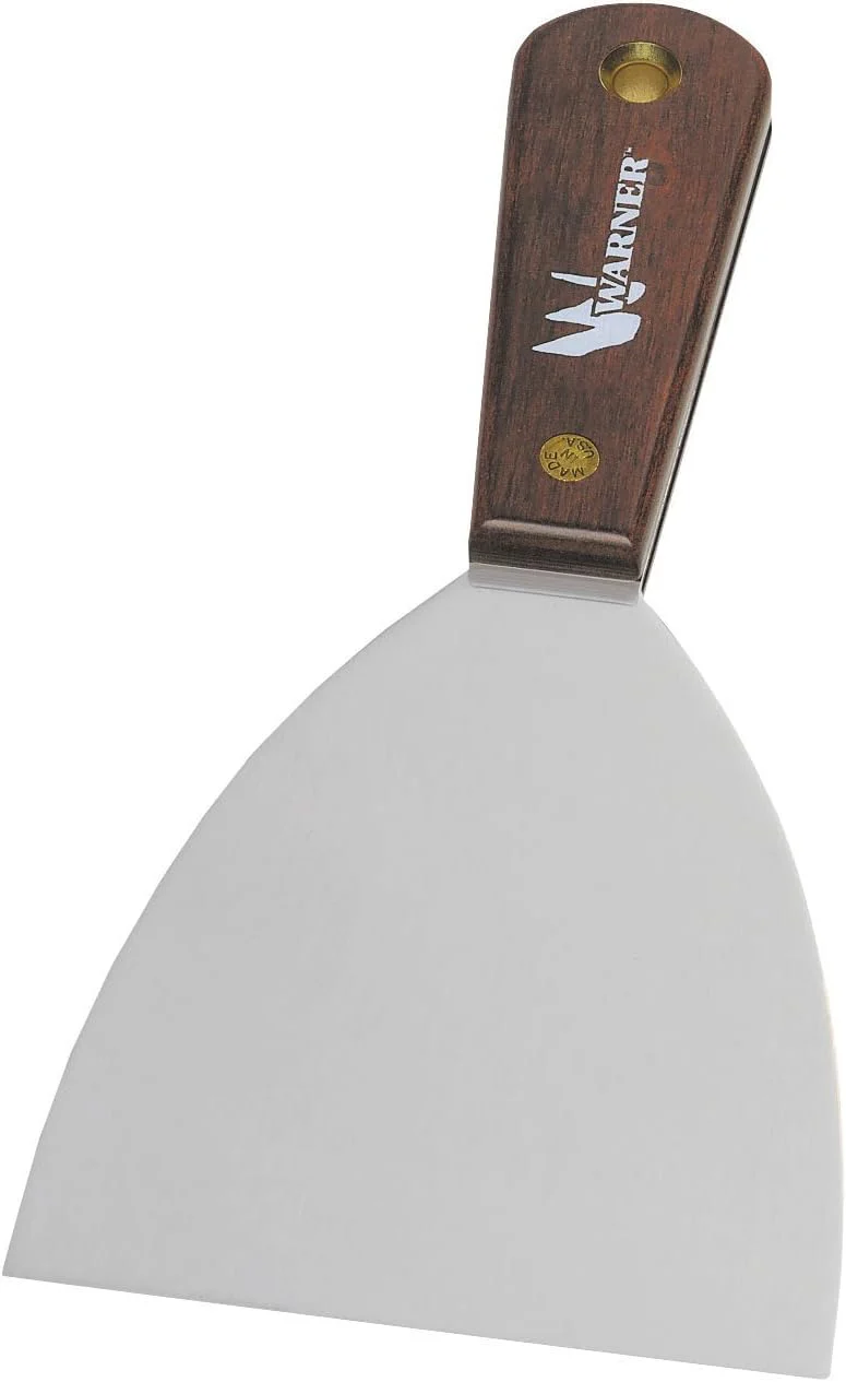 Warner 618 4" Flex Putty Knife, Carbon Steel Blade, Rosewood Series - Image 2