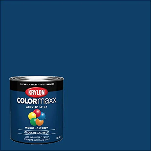 1 qt Krylon K05646007 Regal Blue COLORmaxx Paint & Primer, Gloss - Image 2