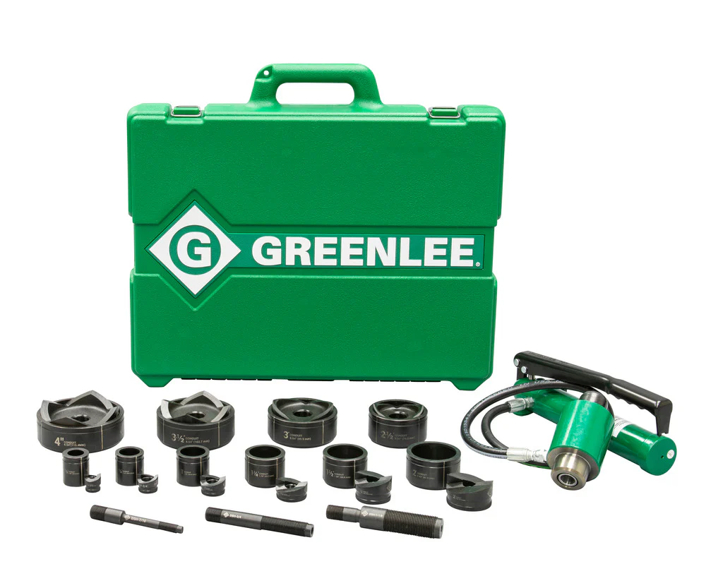 Greenlee 11-Ton Hydraulic Knockout Kit with Hand Pump and Slug-Buster 1/2" - 4"