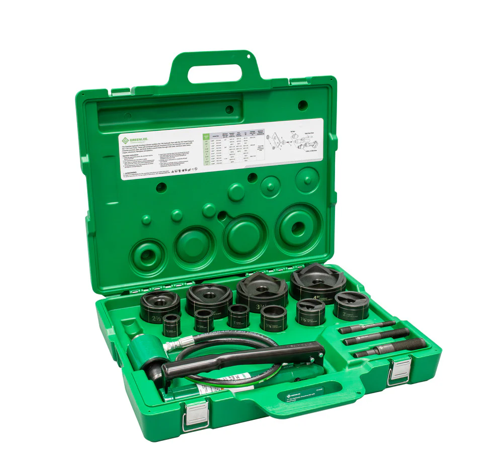 Greenlee 11-Ton Hydraulic Knockout Kit with Hand Pump and Slug-Buster 1/2" - 4" - Image 2