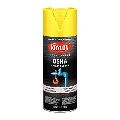 12 oz Krylon K01813777 Safety Yellow OSHA Safety Colors Standard Spray Paint