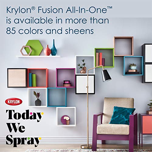 12 oz Krylon K02702007 Black Fusion All-In-One Paint & Primer Spray Paint, Gloss - Image 8