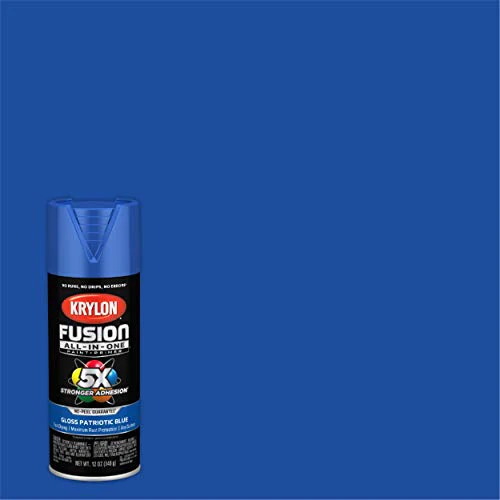 12 oz Krylon K02716007 Patriotic Blue Fusion All-In-One Paint & Primer Spray Paint, Gloss - Image 2