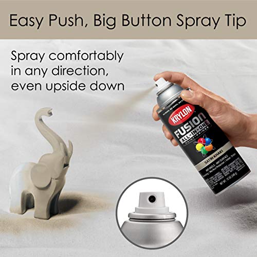 12 oz Krylon K02740007 Khaki Fusion All-In-One Paint & Primer Spray Paint, Satin - Image 4