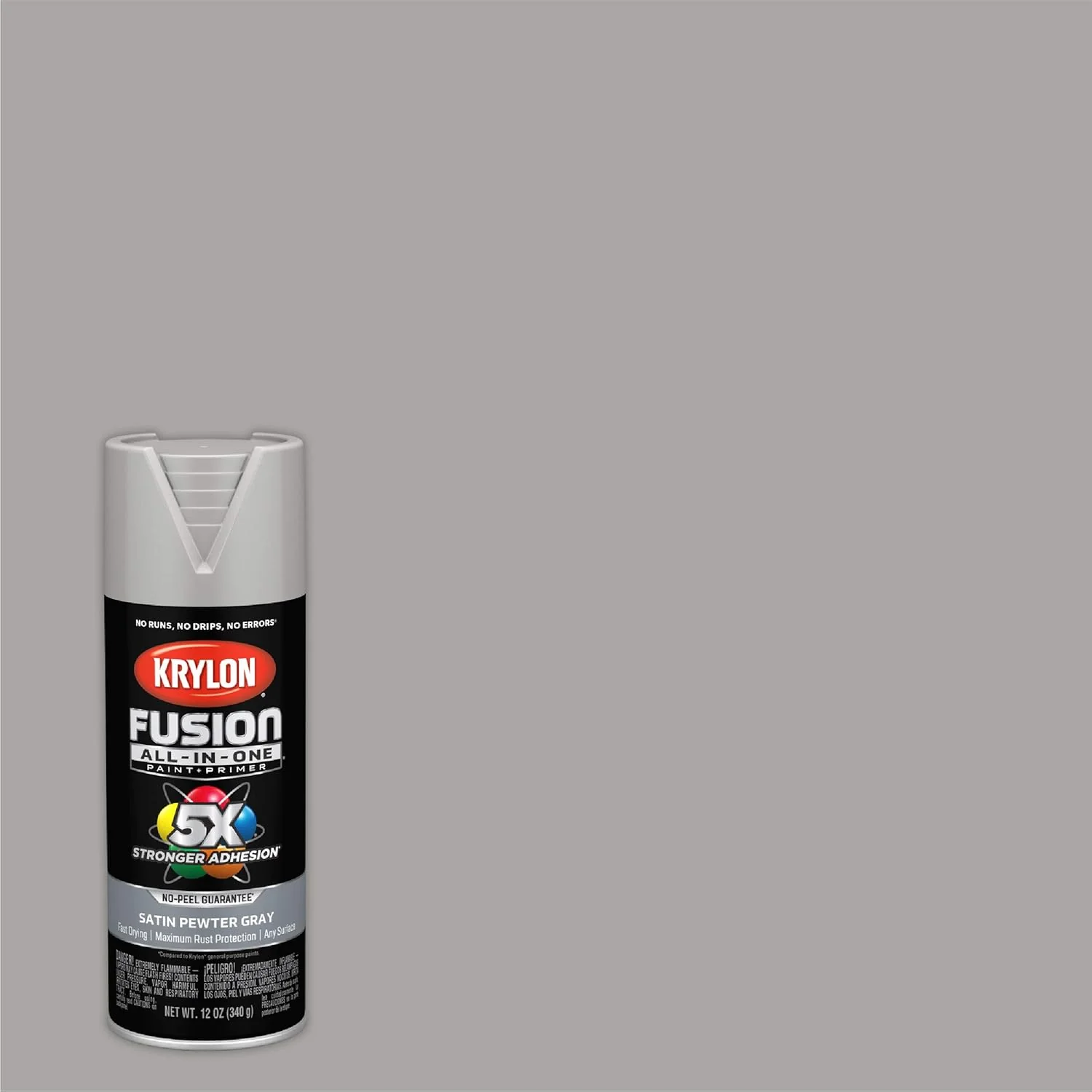 Krylon Fusion All-In-One Adhesive Spray Paint for Indoor/Outdoor Use, 12 oz, Pewter Gray (Pack of 1) - Image 3