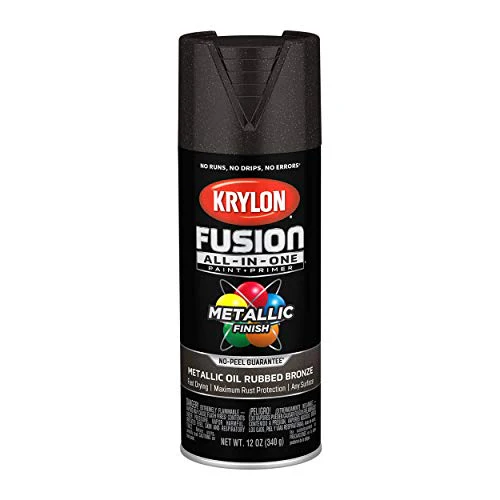 12 oz Krylon K02771007 Oil Rubbed Bronze Fusion All-In-One Paint & Primer Spray Paint, Metallic