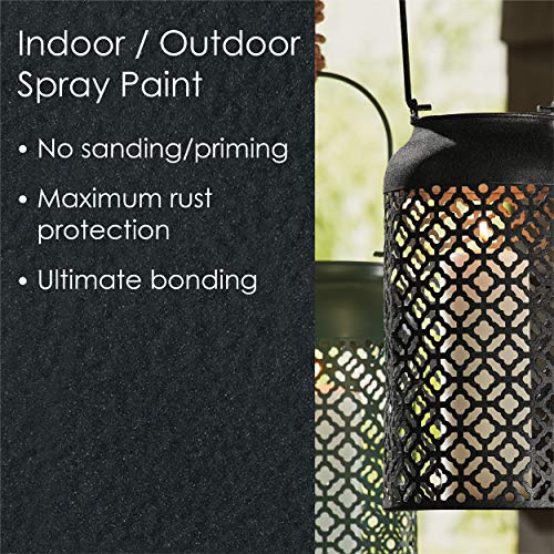 12 oz Krylon K02782007 Black Fusion All-In-One Paint & Primer Spray Paint, Hammered - Image 3