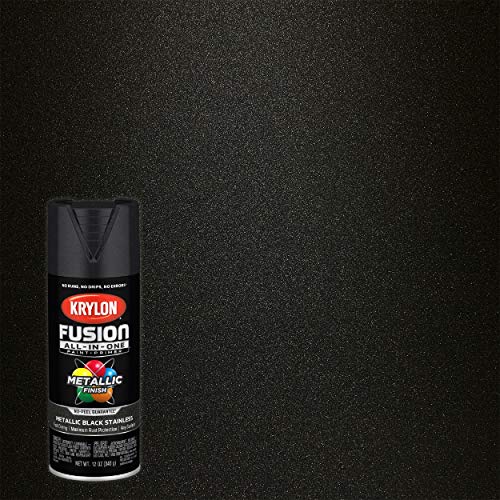 12 oz Krylon K02790007 Black Stainless Fusion All-In-One Paint & Primer Spray Paint, Metallic - Image 2