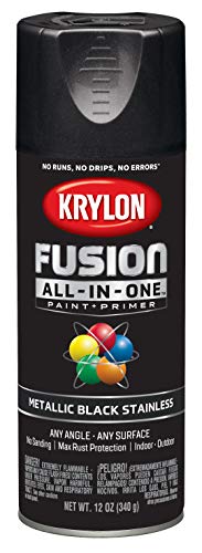 12 oz Krylon K02790007 Black Stainless Fusion All-In-One Paint & Primer Spray Paint, Metallic - Image 3