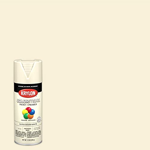 12 oz Krylon K05516007 Dover White COLORmaxx Paint & Primer Spray Paint, Gloss - Image 2