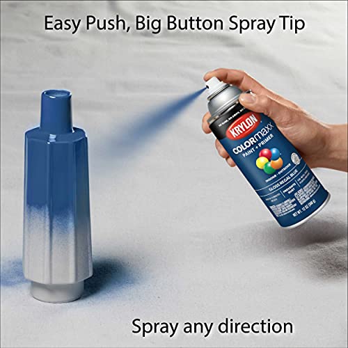 12 oz Krylon K05535007 COLORmaxx Regal Blue Paint & Primer Spray Paint, Gloss - Image 6