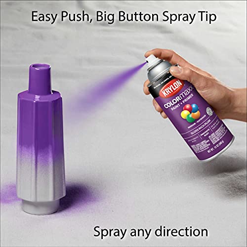 12 oz Krylon K05536007 Rich Plum COLORmaxx Paint & Primer Spray Paint, Gloss - Image 6