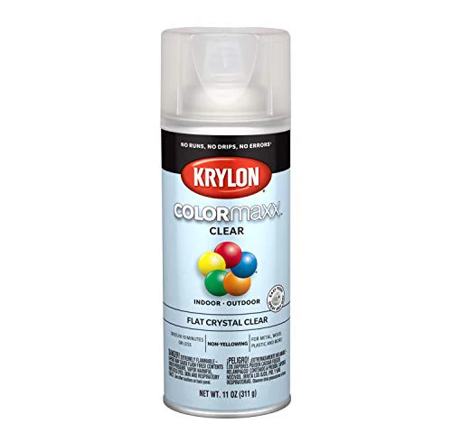 12 oz Krylon K05547007 Crystal Clear COLORmaxx Paint & Primer Spray Paint, Flat - Image 3