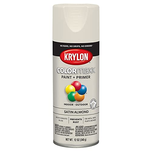 12 oz Krylon K05554007 Almond COLORmaxx Paint & Primer Spray Paint, Satin - Image 4
