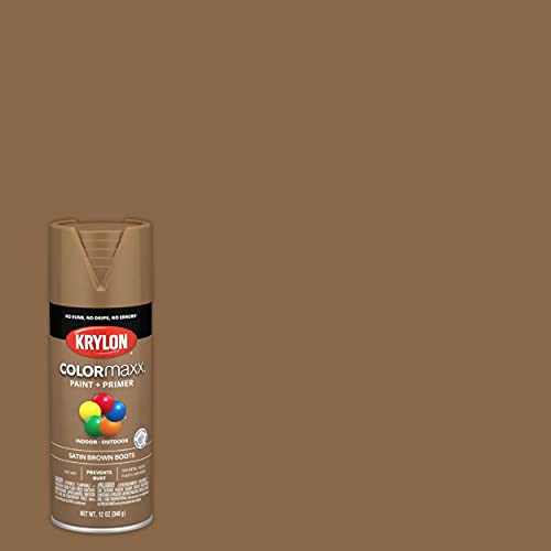 12 oz Krylon K05559007 Brown Boots COLORmaxx Paint & Primer Spray Paint, Satin - Image 2