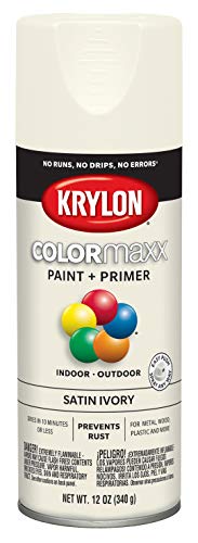 12 oz Krylon K05567007 COLORmaxx Ivory Paint & Primer Spray Paint, Satin - Image 3