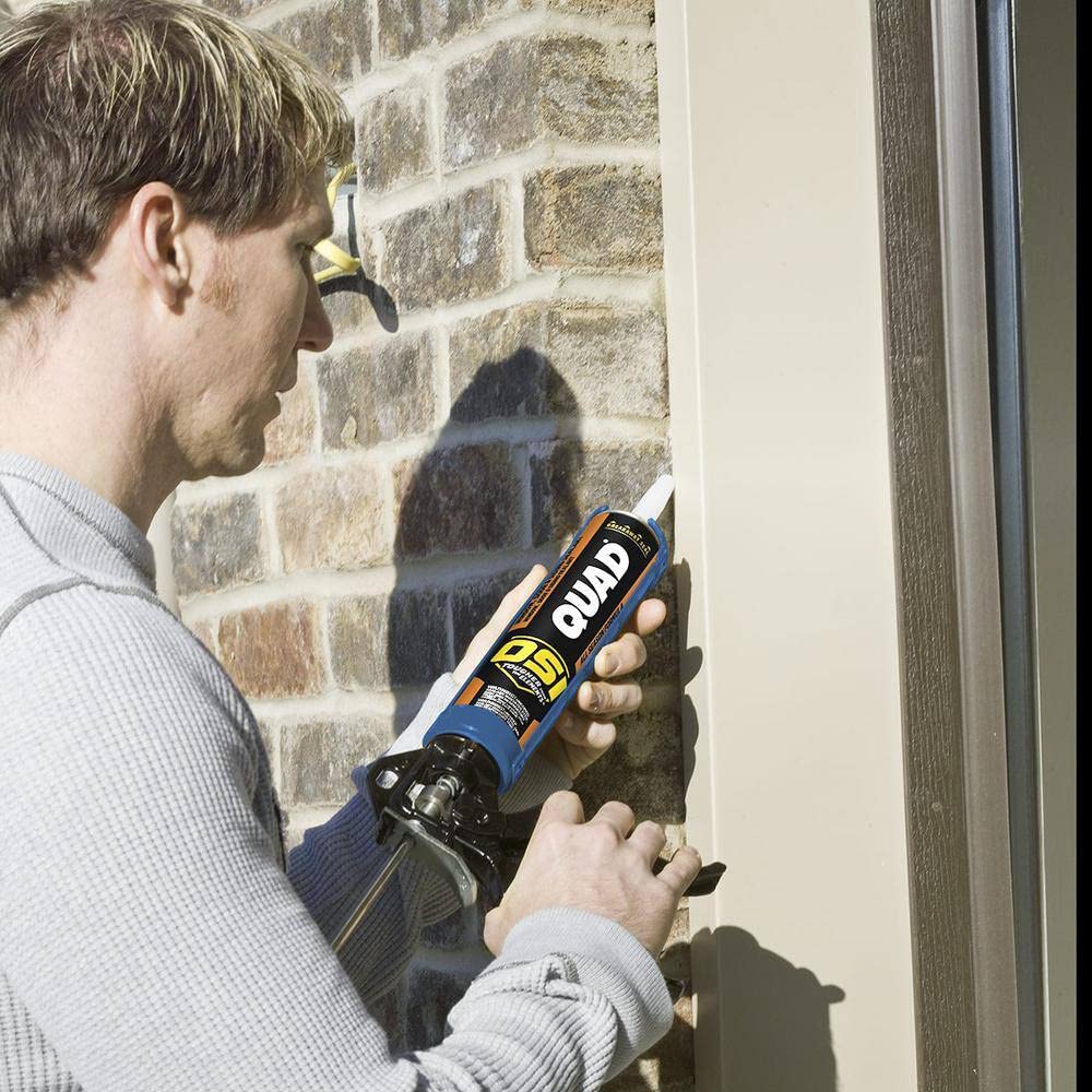 OSI 1642878 Quad White Window, Door, & Siding Sealant, Low VOC, 10 Oz (Pack of 12) - Image 6