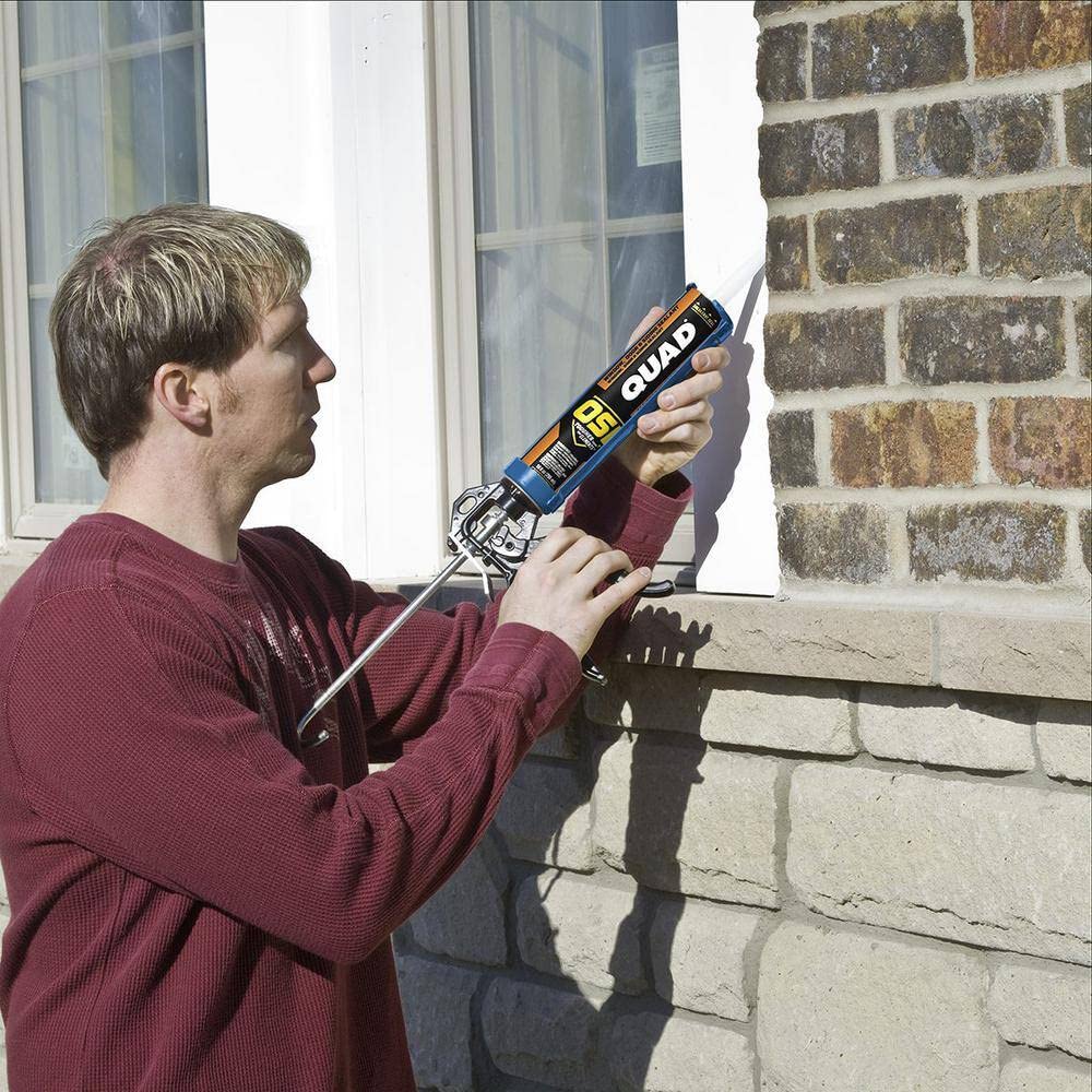 OSI 1642878 Quad White Window, Door, & Siding Sealant, Low VOC, 10 Oz (Pack of 12) - Image 7