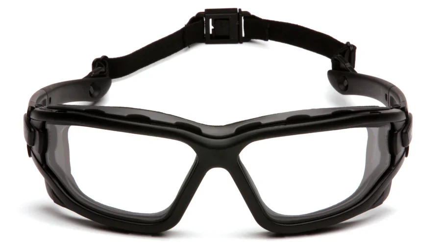 Pyramex I-Force Glasses Black Strap-Temples/Clear Anti-Fog Lens (12 Pair) - Image 2