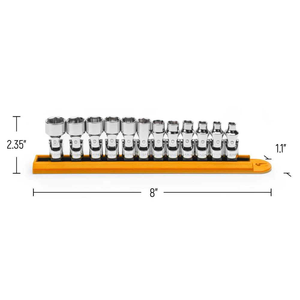 12 Pc. 1/4" Drive 6 Point Metric Flex Socket Set - Image 5