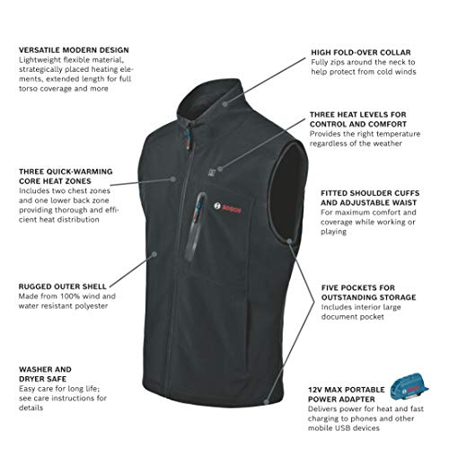 Bosch 12V Max Heated Jacket, Multiple Sizes - Image 3