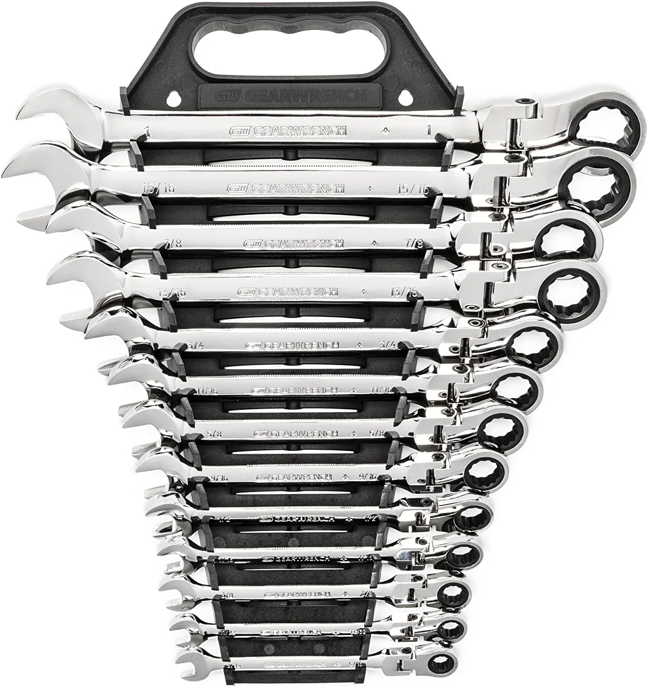 GEARWRENCH 13 Pc. 12 Pt. Flex Head Ratcheting Combination Wrench Set, SAE - 9702D - Image 2