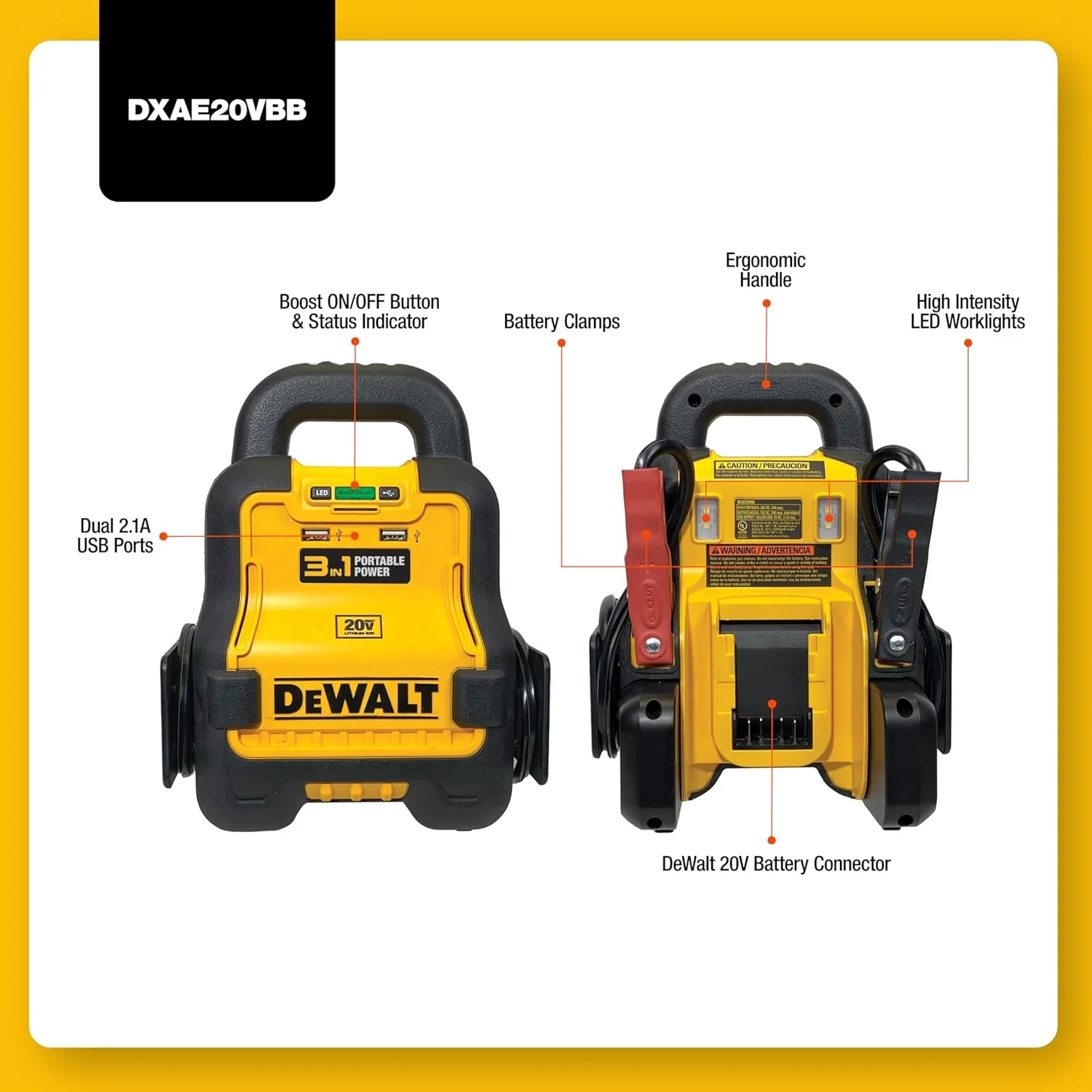 20-Volt Battery Booster/Jump Starter - Image 6