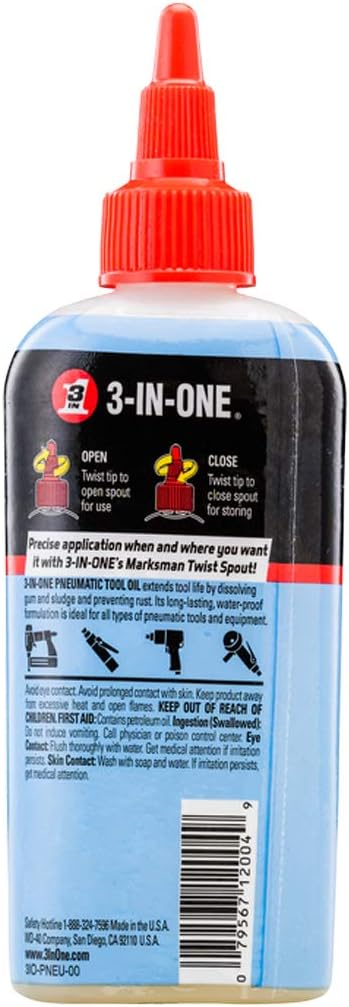 3-IN-ONE 120046 Professional Grade Pneumatic Tool Oil, 4 oz (Pack of 12) - Image 5
