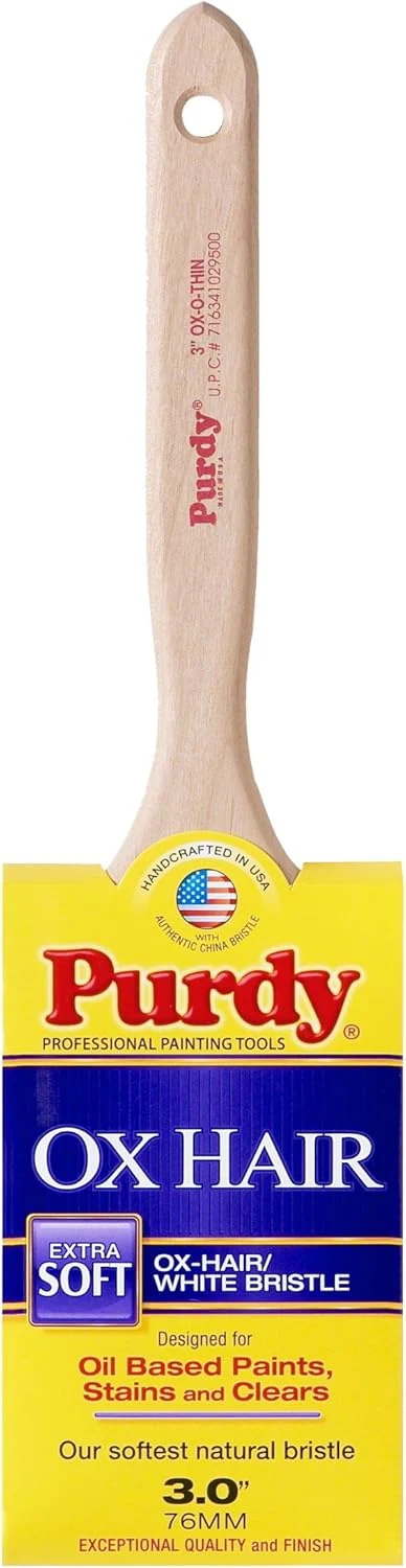 Purdy (144300030) Ox-Hair Series Ox-O-Thin Flat Trim Paint Brush, 3 inch, White - Image 2
