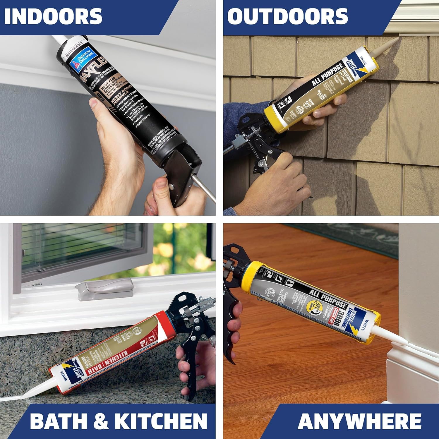 3006 Quick Dry All Purpose Adhesive Caulk White One Size Caulk - Image 5