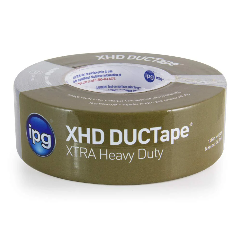 IPG 9600 XHD DUCTape, Extra Heavy Duty Duct Tape, 1.88" x 60 yd, Silver (Single Roll)