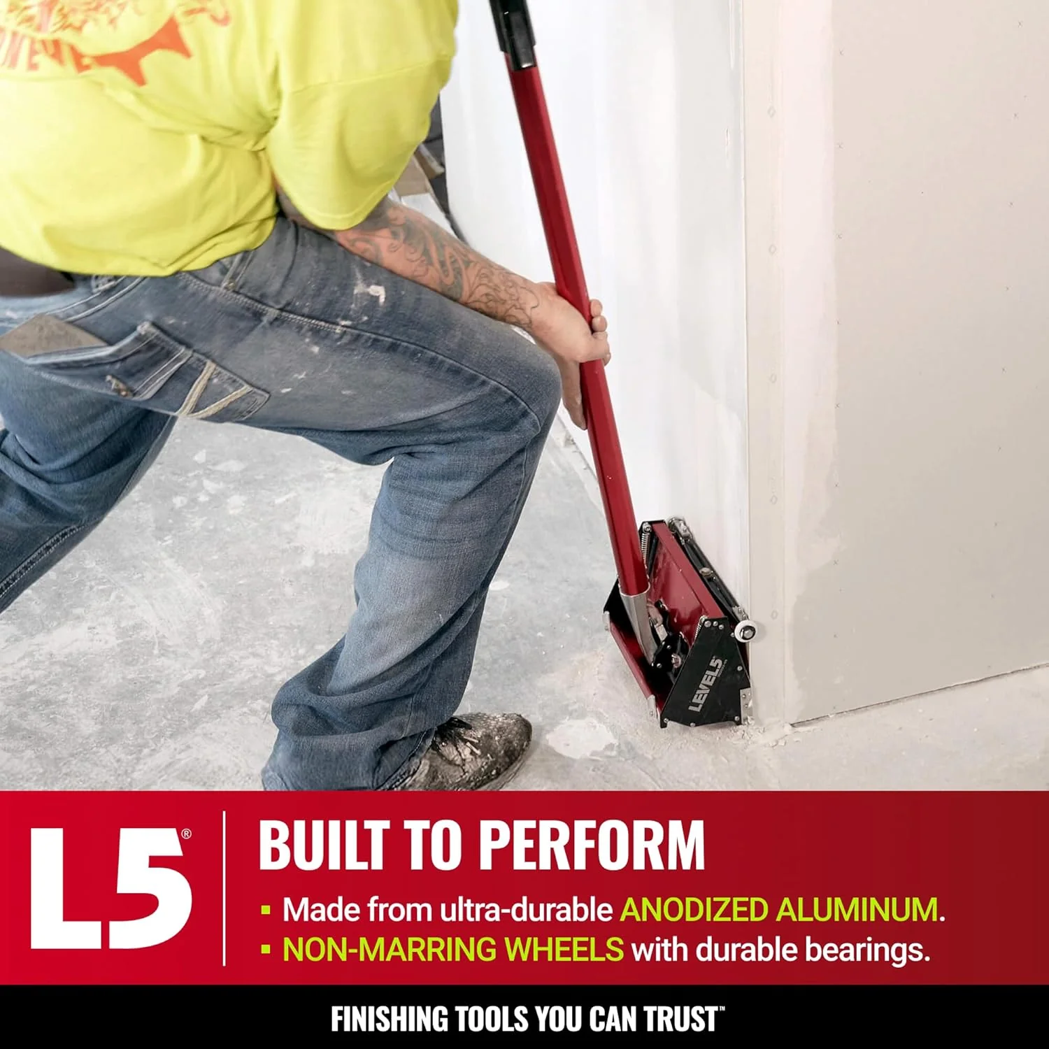 LEVEL5  4-764 7-Inch Flat Box, Pro-Grade, Quick Clean, Drywall Sheetrock Gyprock Wallboard Finishing - Image 8