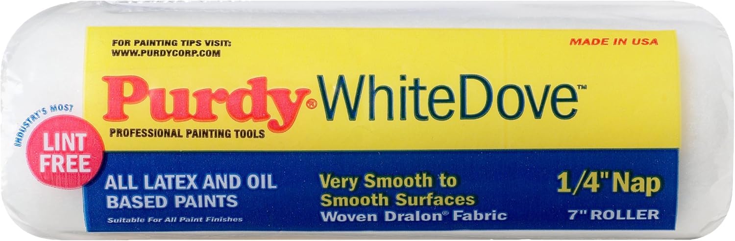 Purdy 140662071 White Dove Roller Cover, 7" x 1/4" Nap, Dralon - Image 2