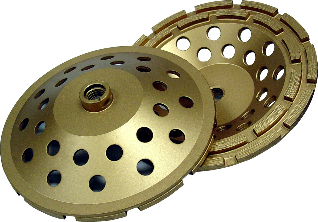 Diamond Products 15263 7" X 5/8"-11 Standard Gold Spiral Turbo Cup Grinder With 24 Segs - Image 2