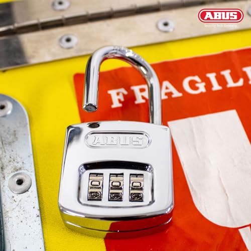 Abus 160/40 C 160 All Weather Resettable Chrome Combination Padlock, 3 Dial - Image 5