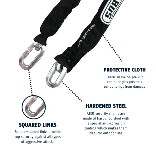 ABUS Hardened Steel 6KS 2 Foot x 1/4" Thick Square Security Chain for Bikes, Containers, Trailers, ATV's, Motorcycles and Personal/Industrial Property - Image 3