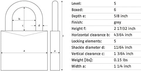 ABUS Lockout Padlock, KD, Silver, 2-17/32" H - Image 3