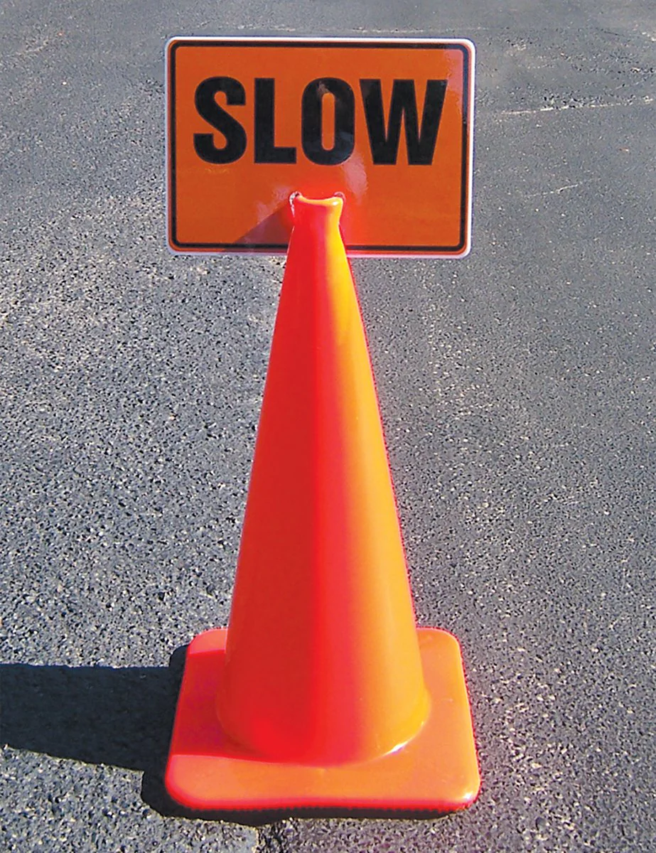 Accuform FBC756 "No Parking" Plastic Traffic Cone Warning Sign, 10" x 14" - Image 2