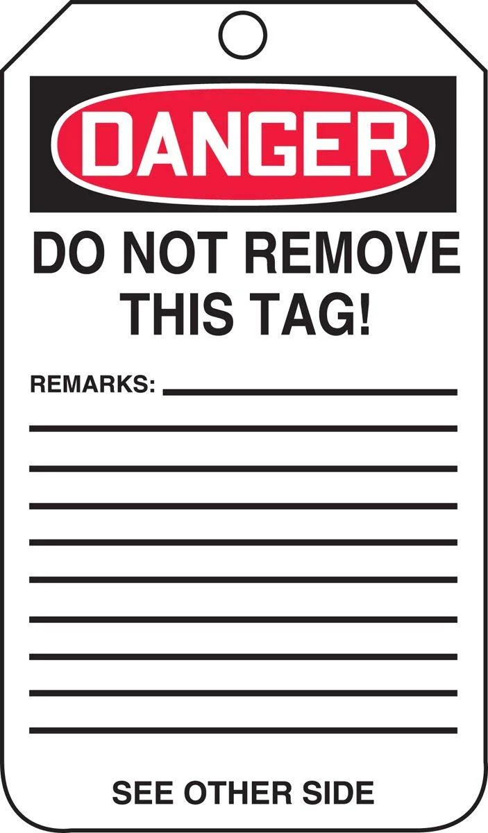 Accuform Signs MDT189CTP Safety Tag, "Danger DO NOT Operate", 5.75" Length x 3.25" Width x 0.010" Thickness, PF-Cardstock (Pack of 25) - Image 3