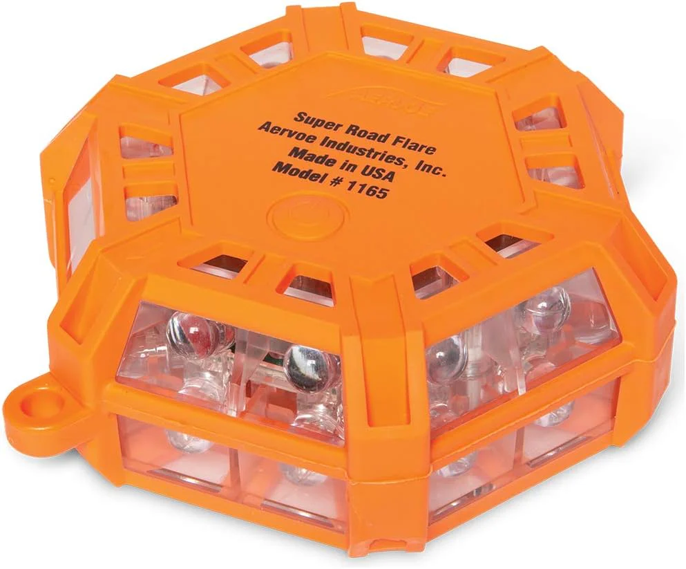 Aervoe (1165) Single Super Road Flare, Red LEDs, Visible Up to 2 Miles, Includes a Magnet to Attach to Metal Surfaces, 24 Super Bright LEDs - Image 2