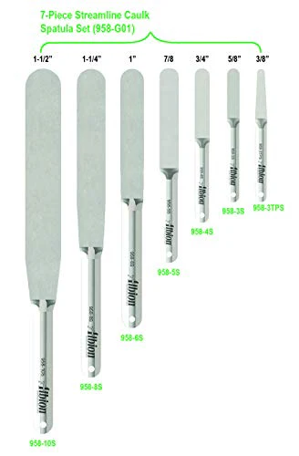Albion Engineering Streamline Caulk Spatula 7-Piece Set - Image 11