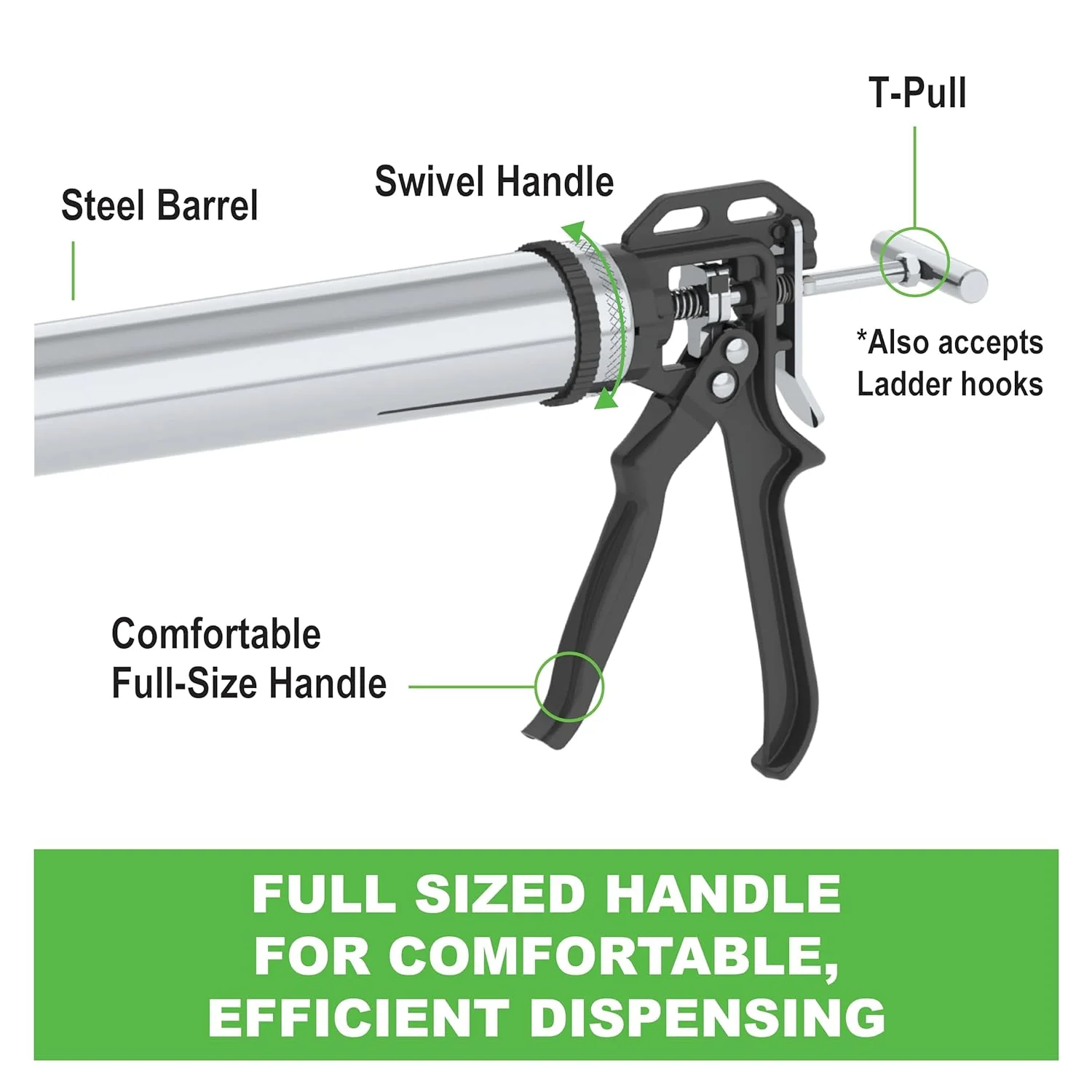 Albion Engineering B12B30 B-Line Manual Bulk Caulking Gun, 30 oz, 12:1 Drive - Image 4