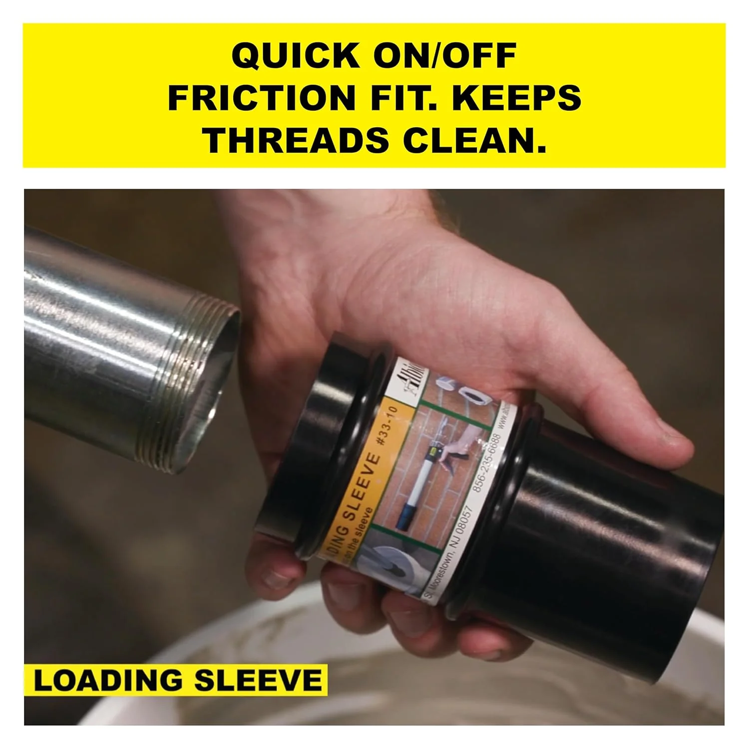 Albion Engineering Company 33-10 Loading Sleeve Flexible Rubber for 2" Barrel Guns, Black - Image 3
