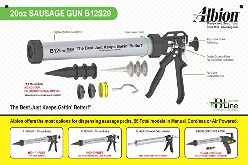 Albion Engineering Company B12S20 B-Line Manual Sausage Caulking Gun - Image 4