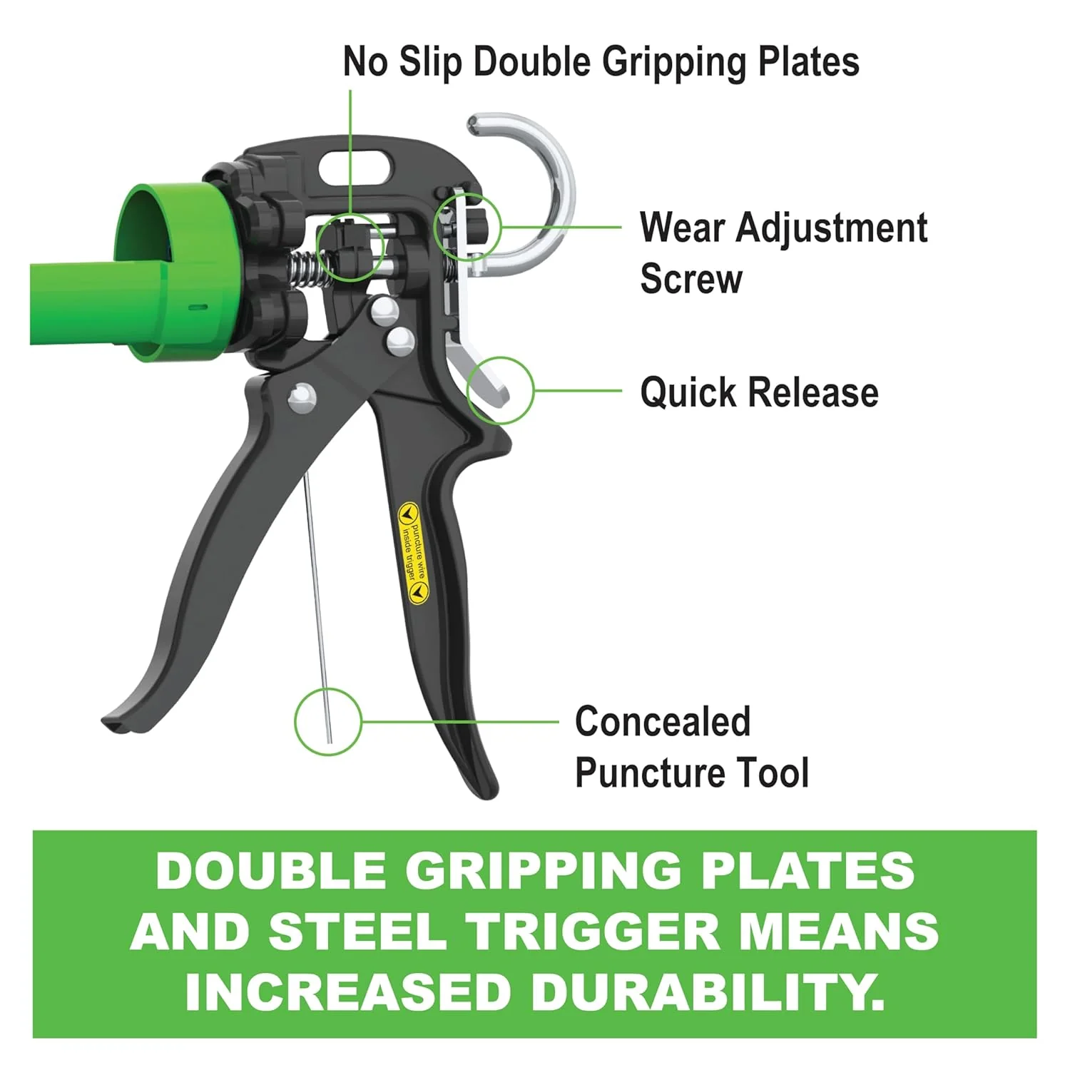 Albion Engineering Company B26 B-Line Manual Cartridge Caulking Gun, 26:1 Manual Drive - Image 5