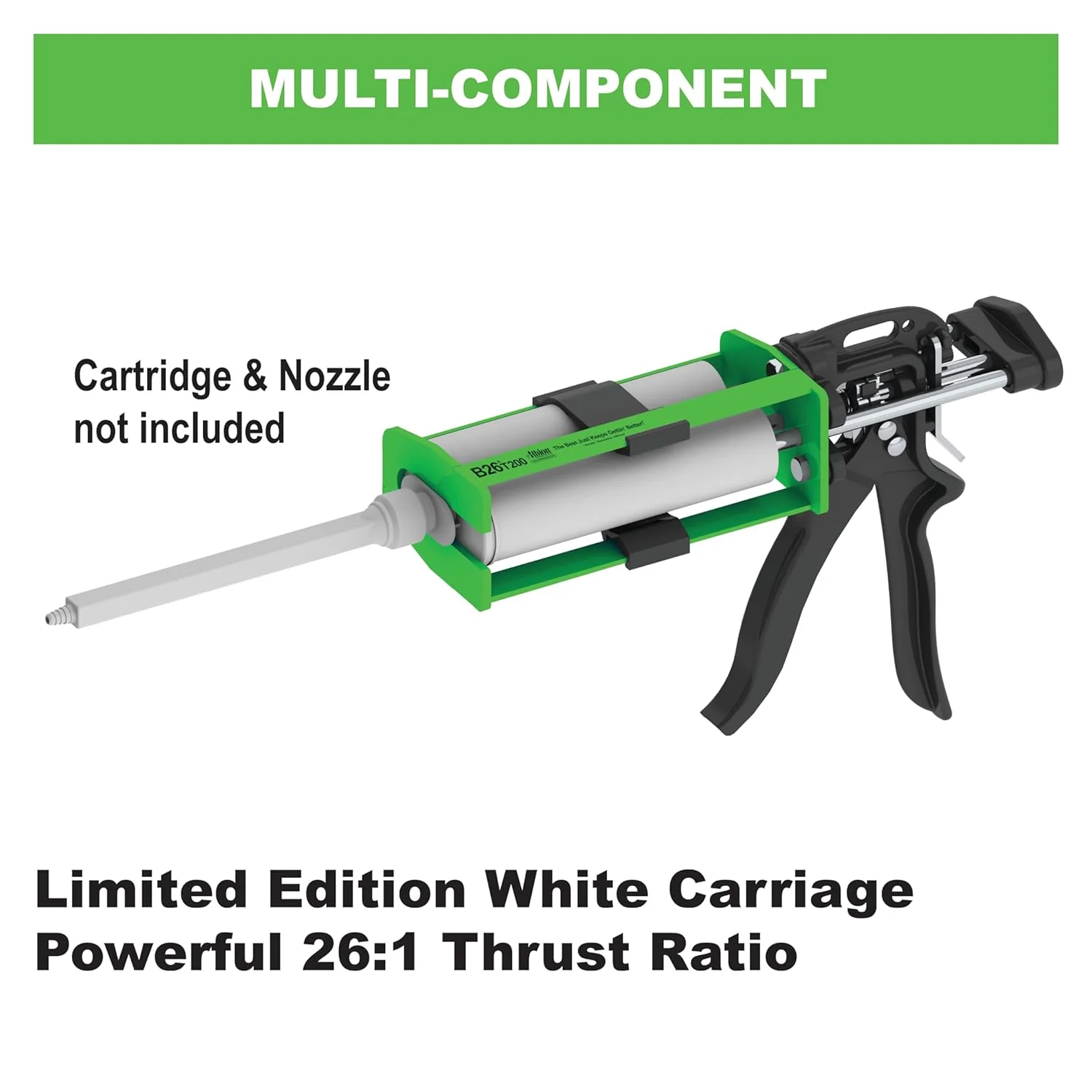 Albion Engineering Company B26T200 200 Series B-Line Manual Multi-Component Cartridge Gun w/ 26:1 Drive (1:1, 2:1) - Image 2