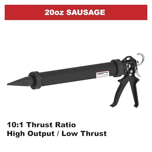 Albion Viper V10S20 Manual Sausage Caulking Gun, 20 oz, 10:1 Drive - Image 2