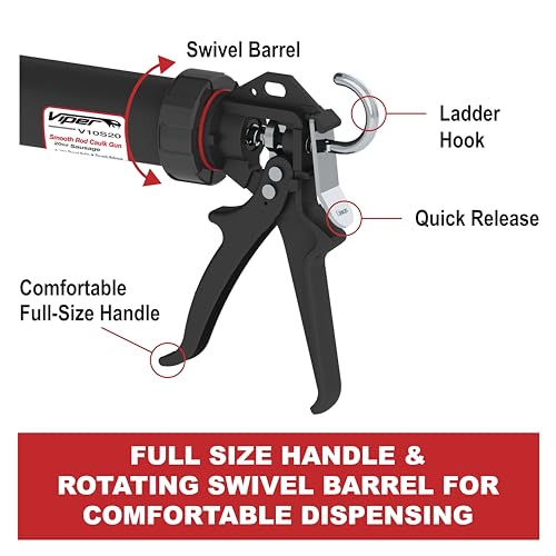 Albion Viper V10S20 Manual Sausage Caulking Gun, 20 oz, 10:1 Drive - Image 3