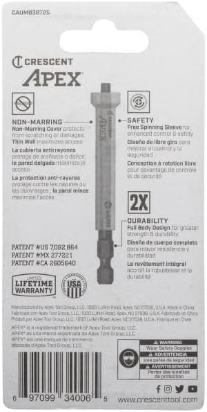 Crescent CAUMB3BT25 T25 x 3-1/2" Torx u-GUARD Covered Impact Power Bit with Ring Magnet (Pack of 2) - Image 6